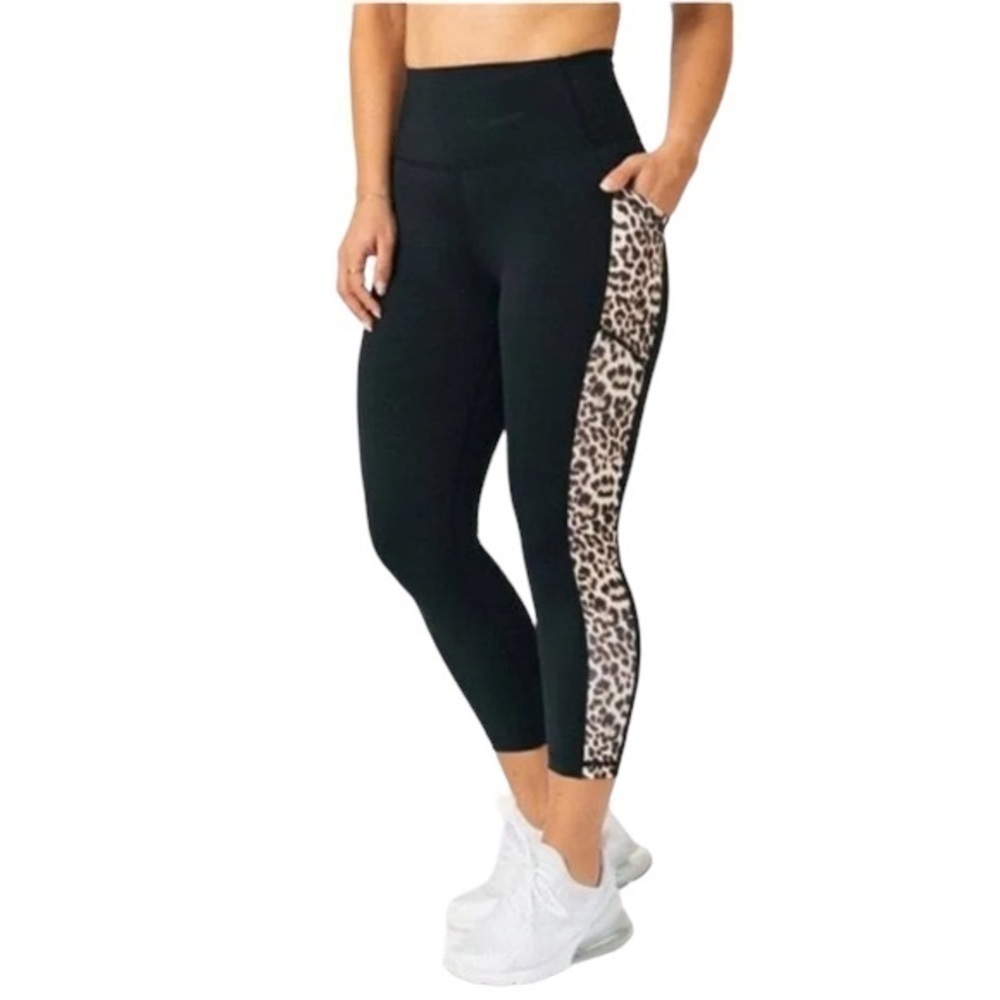 ZYIA Leopard Pocket Brilliant Hi-Rise  Capri 20"
